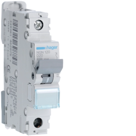 NGN120 - Disjoncteur 1P 6/10kA D-20A 1M