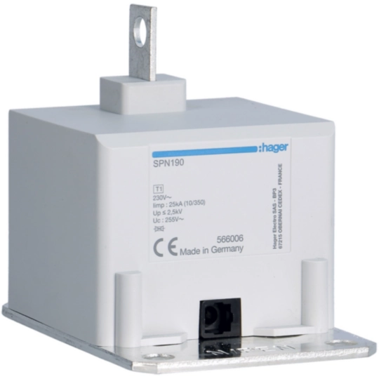 SPN190 - SPD T1 kombinowany, 1P, Iimp=25 kA, Up ≤ 2,5 kV