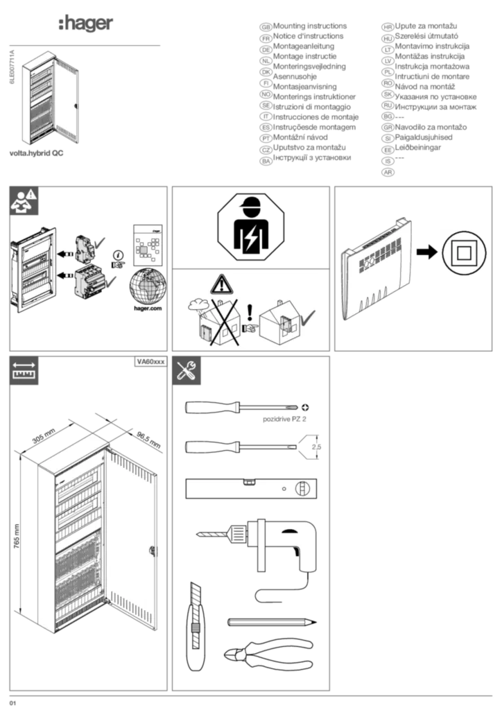 Zdjęcie Instrukcja montażu International 2022-04-08 | Hager Polska