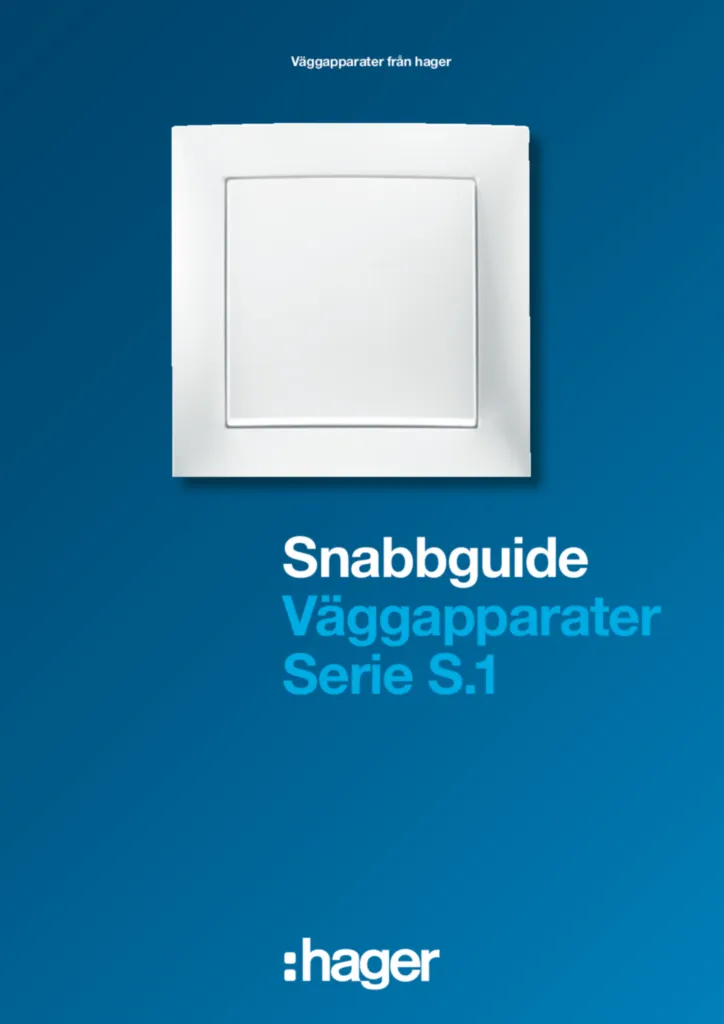 Bild Snabbguide väggapparater | Hager Sverige
