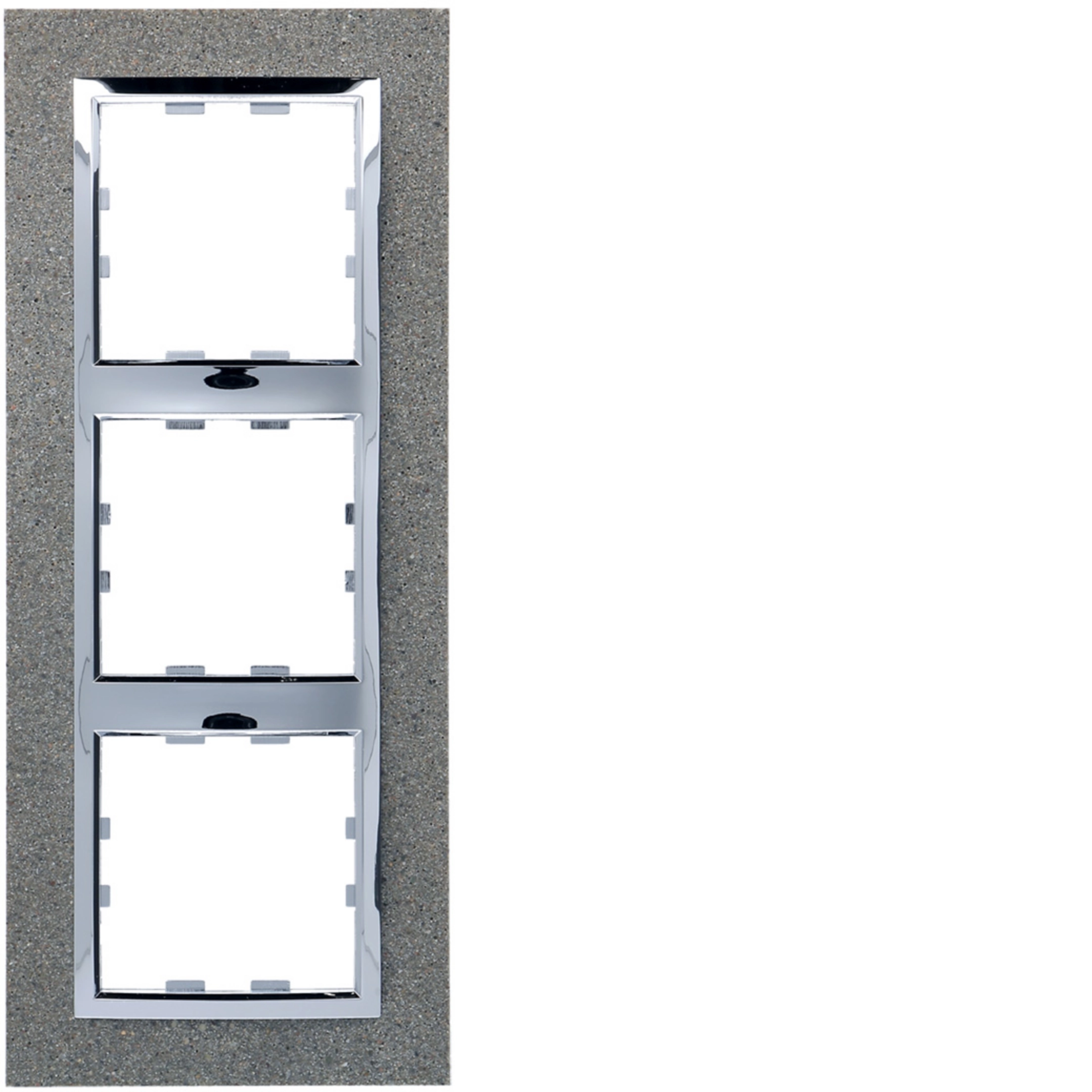 Plaque Triple Hager Kallysta EPURE – Verre LUMINA NUAGE – Horizontale 71mm – Occasion
