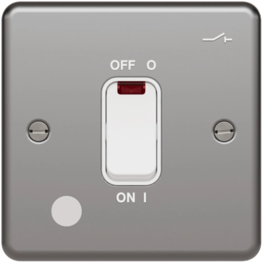 WPDP84FONI - 20A Double Pole Switch Isolation Function LED Indicator &amp; Flex Outlet Metalclad