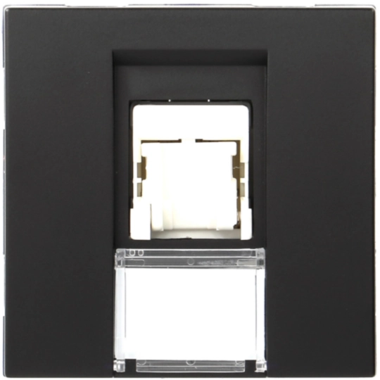 WS220N - Zásuvka datová RJ45 45x45mm, Cat 6, černá, UTP