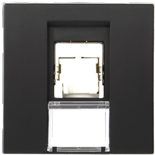 WS223N - Zásuvka datová RJ45 45x45mm, Cat 6, černá, FTP