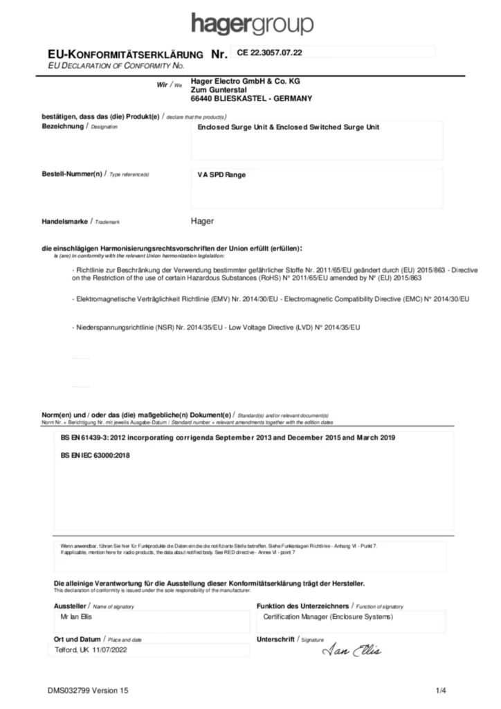 Image Declaration  | Hager