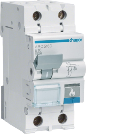ARC556D - Fehlerlichtbogen-Schutzeinrichtung AFDD mit LS-Schalter 1P+N 10kA C-6A 2M