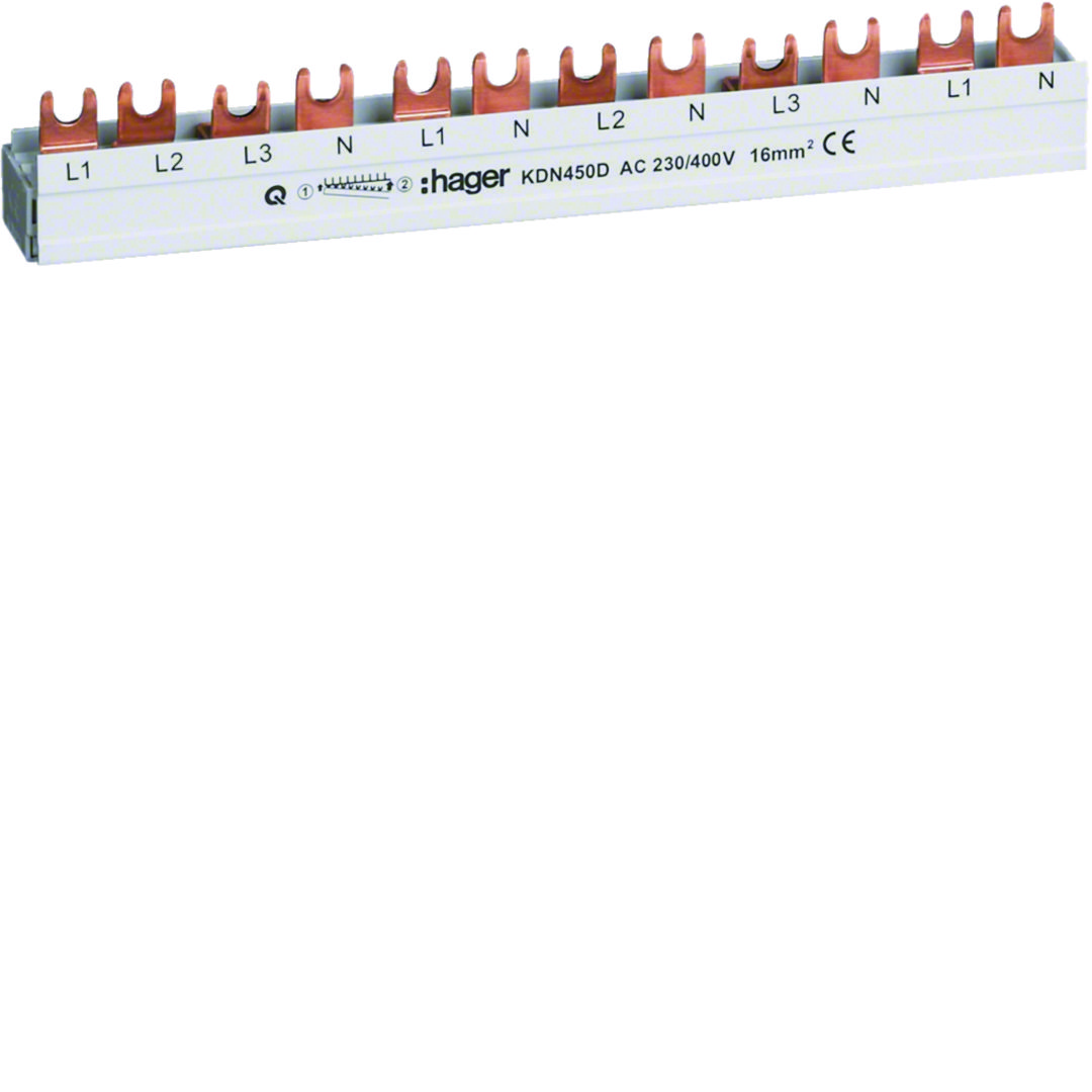 Sorolósín 3P+N/1P+N villás 4P 80A 16mm2 210mm szigetelt 4kV KDN Hager
