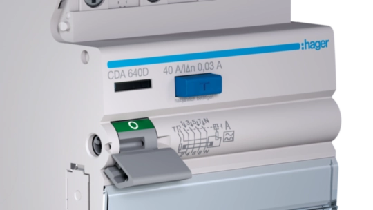 CDA640D - Fehlerstromschutzschalter / FI-Schalter, 4-polig, 10kA, 40A, 30mA, Typ A