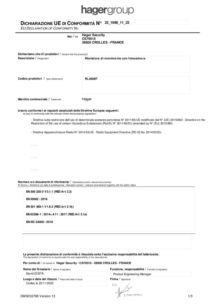 Image Declaration | Hager France