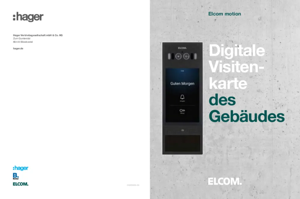Bild Digitale Visitenkarte des Gebäudes | Hager Deutschland