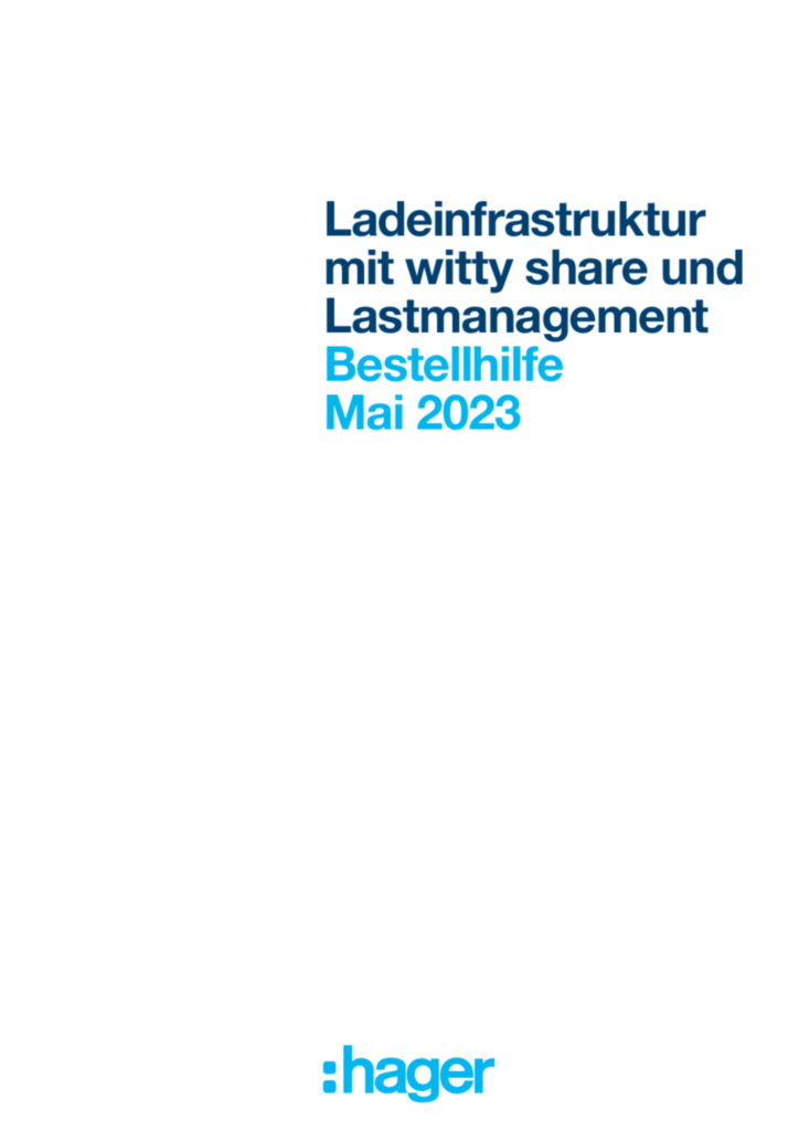 Bild Ladeinfrastruktur mit witty share und Lastmanagement | Hager Deutschland