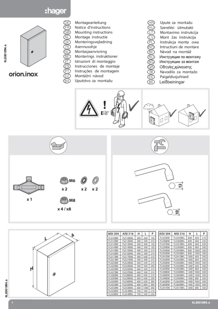 Bild Montageanleitung en-GB, fr-FR, de-DE, el-GR 2022-10-06 | Hager Schweiz