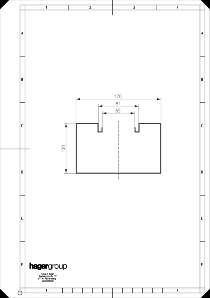 Zdjęcie Product drawing | Hager Polska