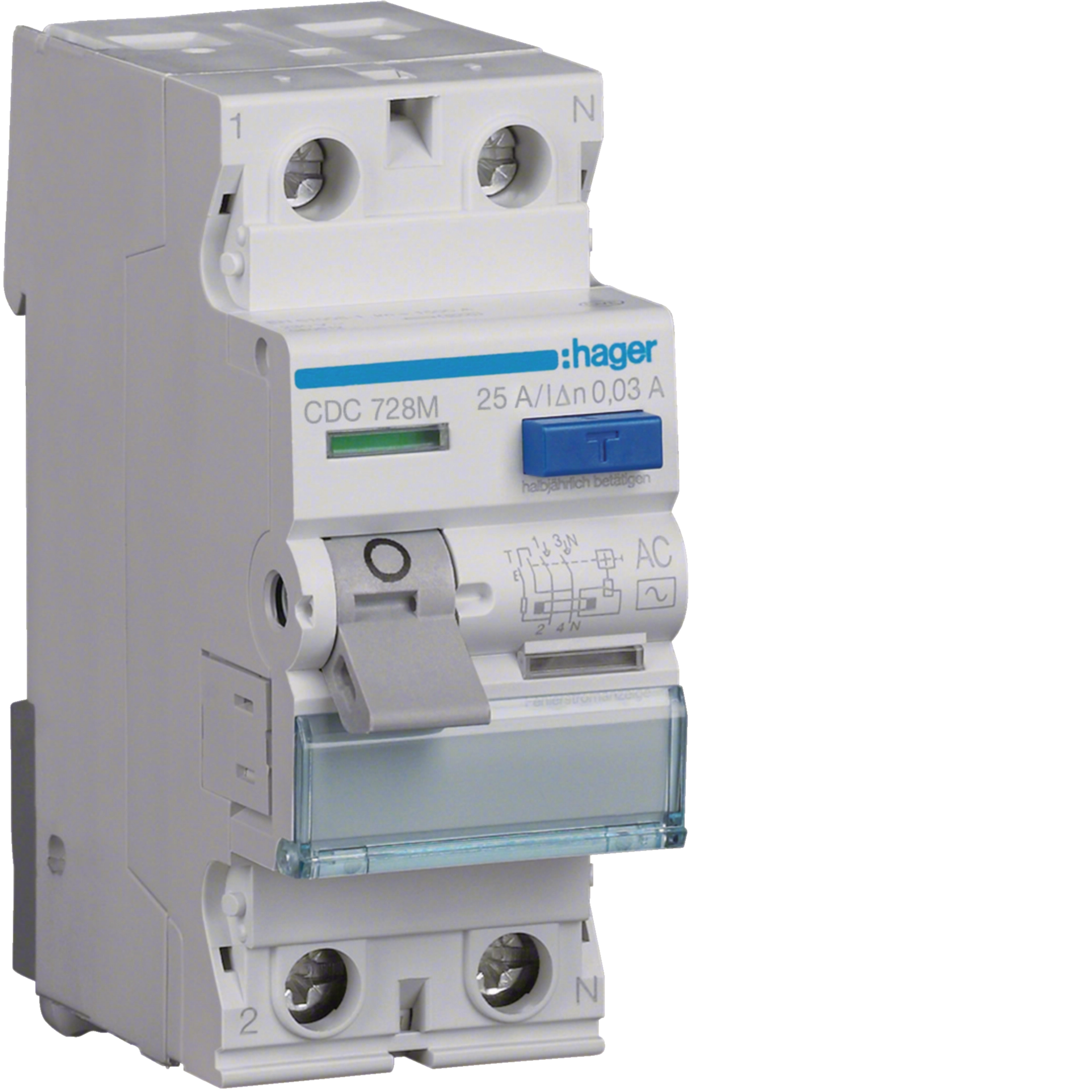 CDC728M - Interruptor diferencial 2P 25A 30mA tipo AC