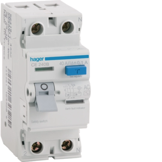 CE240B - RCCB 2P 40A 100mA AC Class