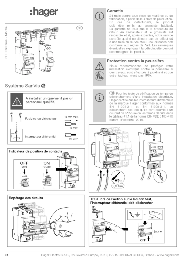 Image NOTICE INTER DIFF FRANCE SS VIS | Hager France