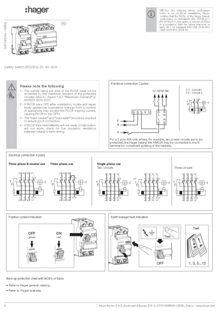 Image Installation manual en-GB 2023-01-16  | Hager Australia