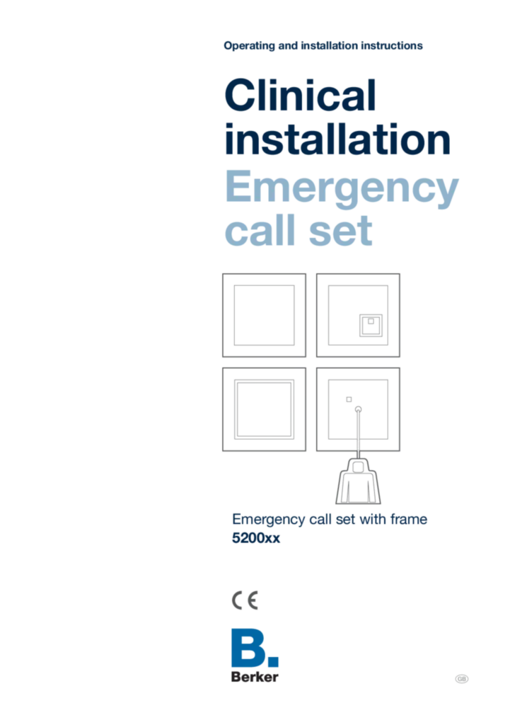 Afbeelding Manual for 5200xx - Emergency call set (EN, 2022-12) | Hager Nederland
