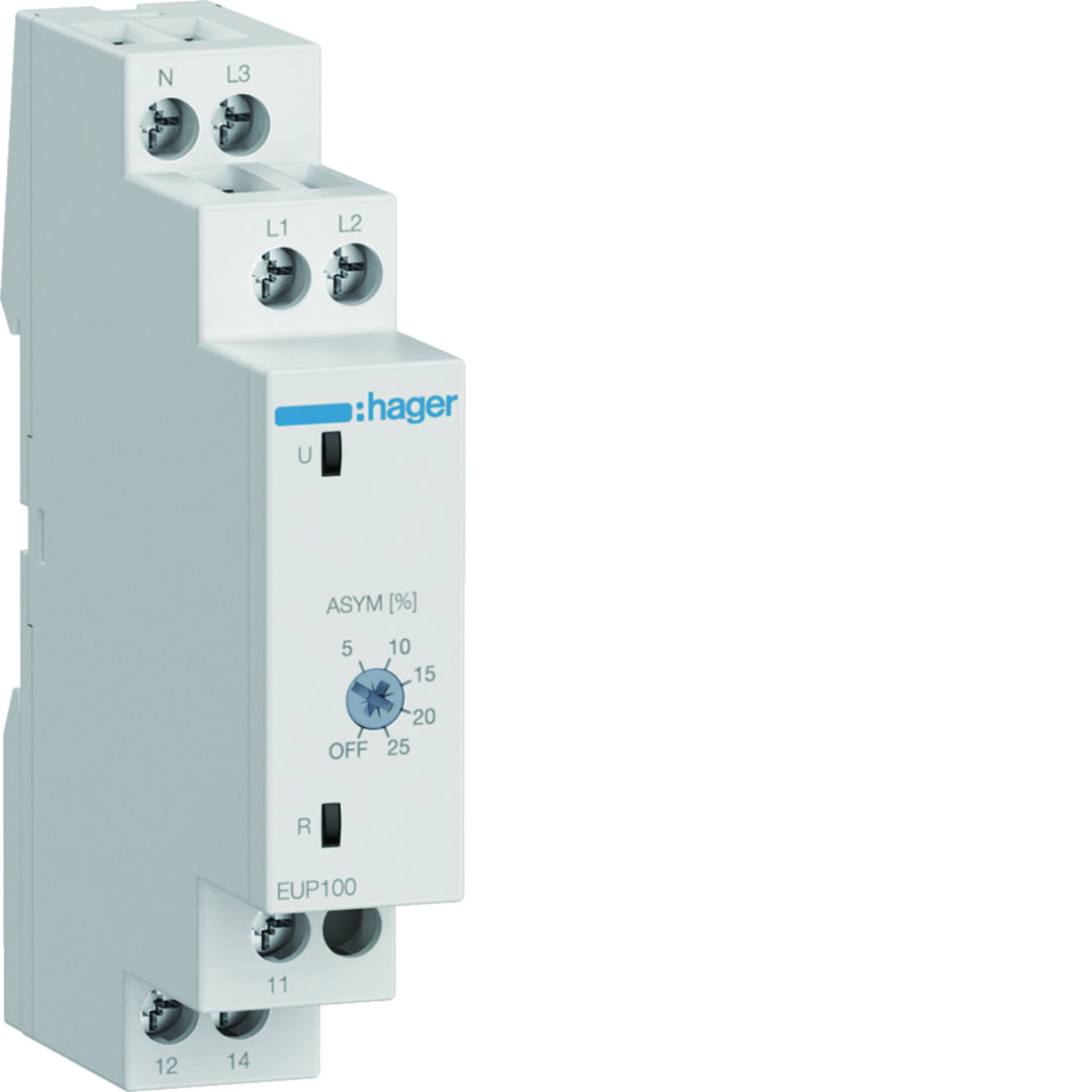 Fázisfigyelő relé 3P(N) 230-400V 1v fázissorrend EUP Hager