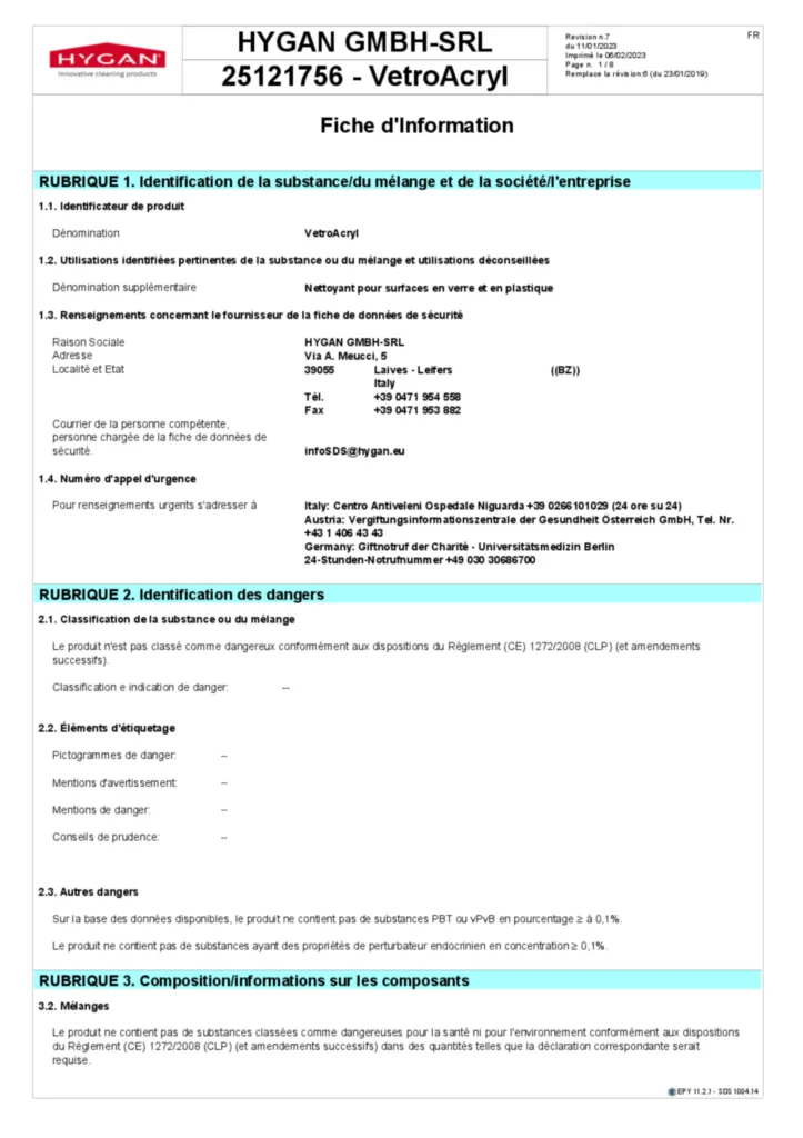 Image Fiche de données de sécurité International 2023-02-07 | Hager France