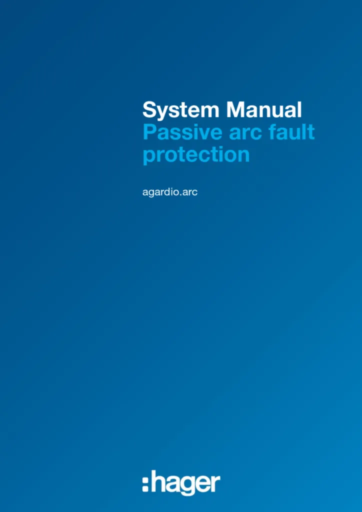 Image System manual for pSLB agardio.arc version 1.0 (english) | Hager Suisse