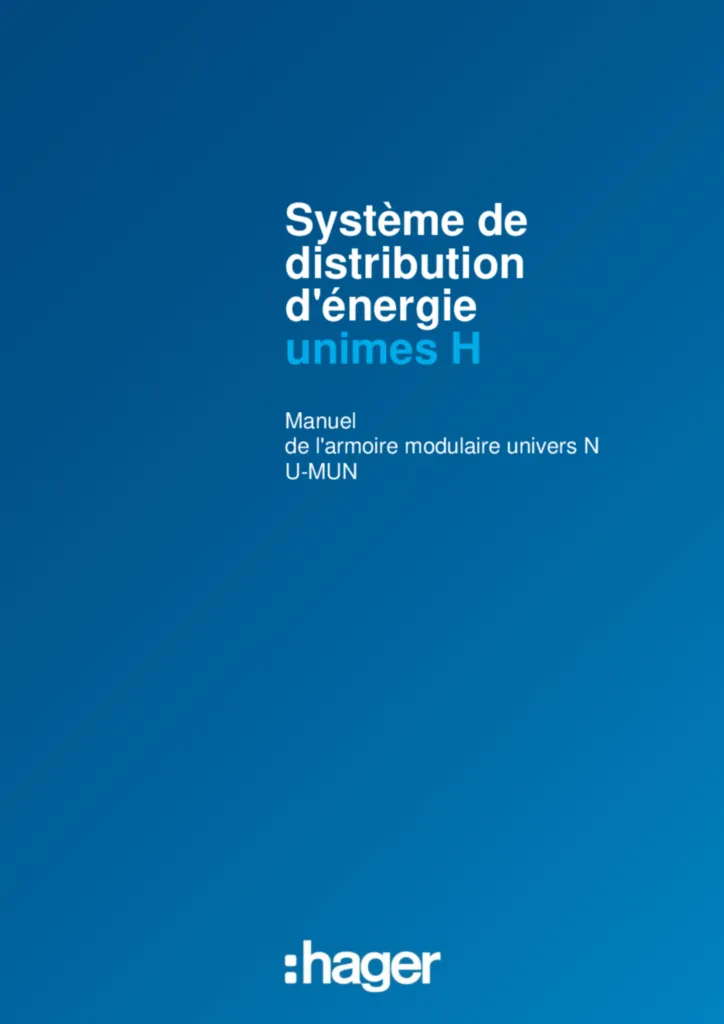 Image Manual for U-MUN module enclosure univers N version 1.2 (french) | Hager Suisse