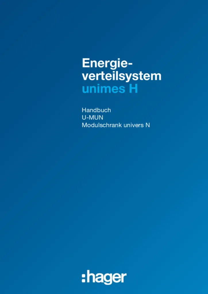 Image Manual for U-MUN module enclosure univers N version 1.2 (german) | Hager Suisse