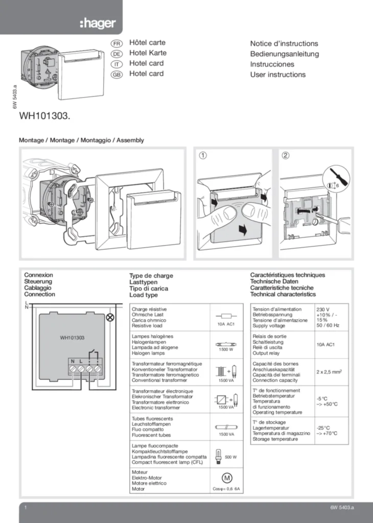 Bild Montageanleitung en-GB, fr-FR, de-DE, it-IT 2022-11-21 | Hager Schweiz