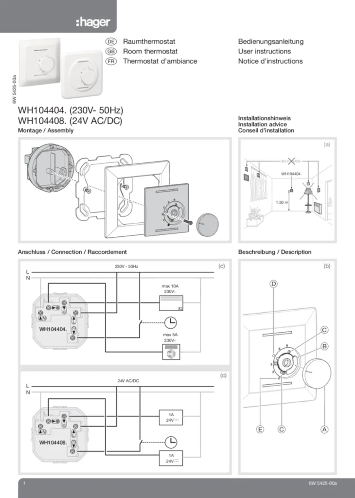 Image Guide d'installation  en-GB, fr-FR, de-DE 2022-11-21 | Hager Suisse