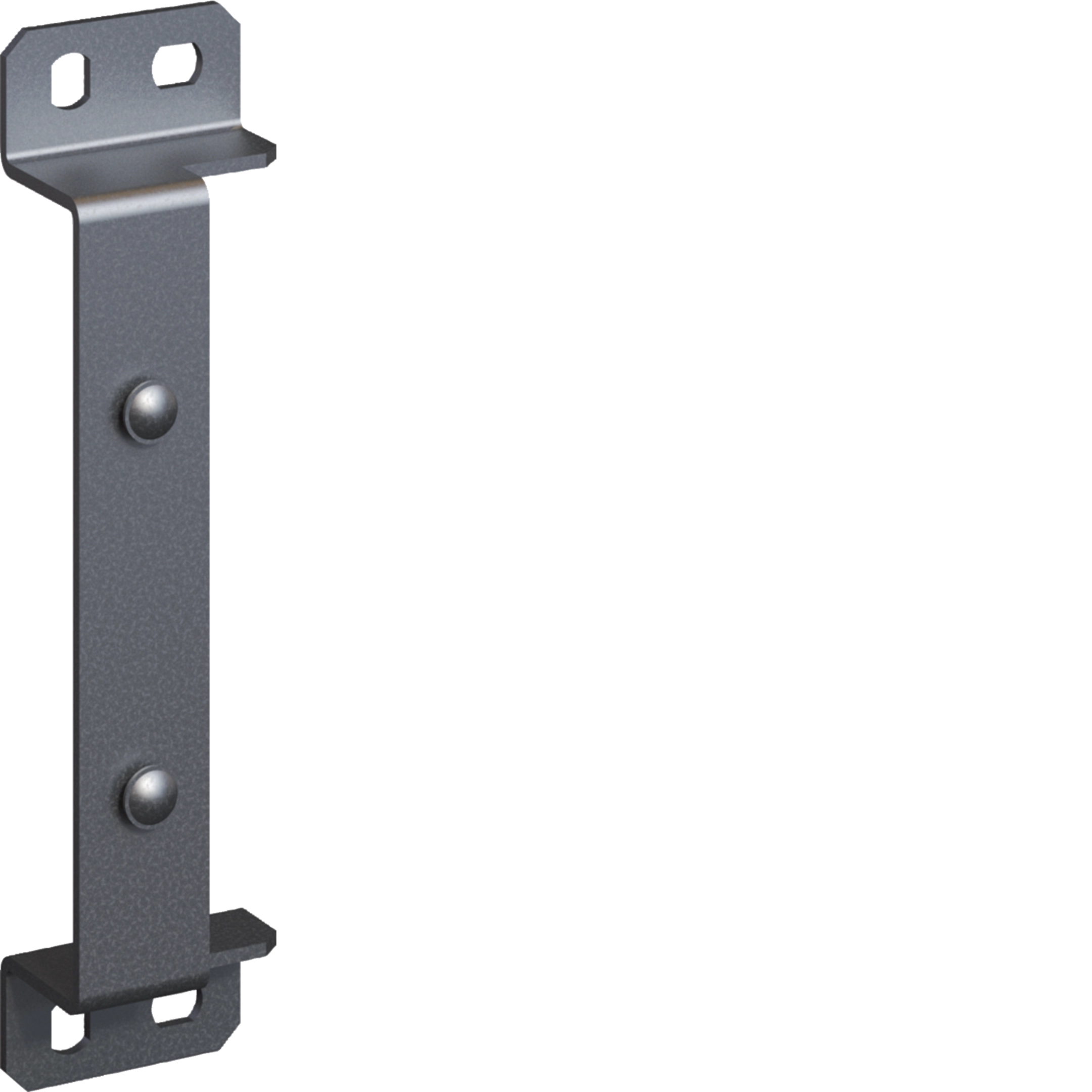 unibar M, Wandbefestigung am Verbindungsflansch für vertikal Strangverlauf