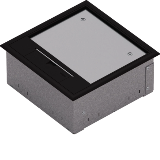 UDKQ069005 - UD-ZuHause Bodendosenset m bestückter Versorgungseinheit Q06 Belag T=5mm RAL9005