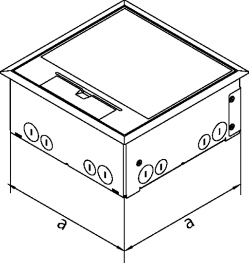 UDKQ069005 - UD-ZuHause Bodendosenset m bestückter Versorgungseinheit Q06 Belag T=5mm RAL9005