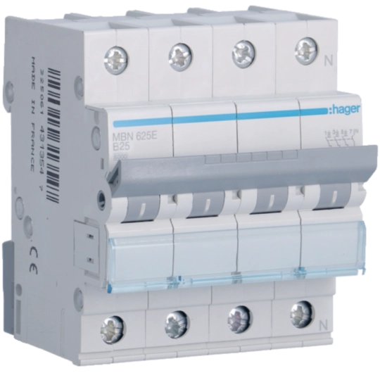 MBN625E - Installatieautomaat 3p+N 25 A B-karakteristiek 6 kA