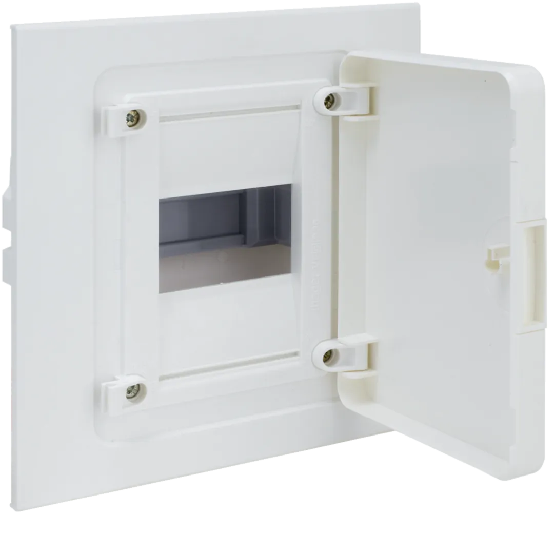 VF104PT - Small distributor,golf,flush,1row,4M,IP40,MS-terminal,Australia,N+PE,white door