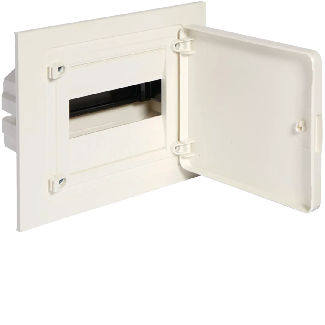 VF108PT - Small distributor,golf,flush,1row,8M,IP40,MS-terminal,Australia,N+PE,white door