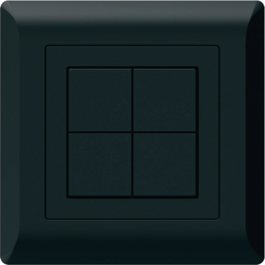 WHTL20405C - UP-KNX-Taster Hager BA kallysto.line C 4-fach 92×92mm schwarz