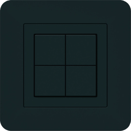 WHTT20405C - UP-KNX-Taster Hager BA kallysto.trend C 4-fach 94×94mm schwarz