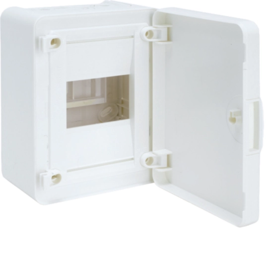VS104PM - Small distributor,golf,surface,1row,IP40,4M,MS-terminal,N+PE,white door