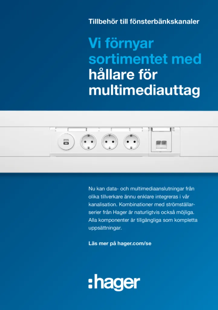 Bild Hållare för multimediauttag | Hager Sverige