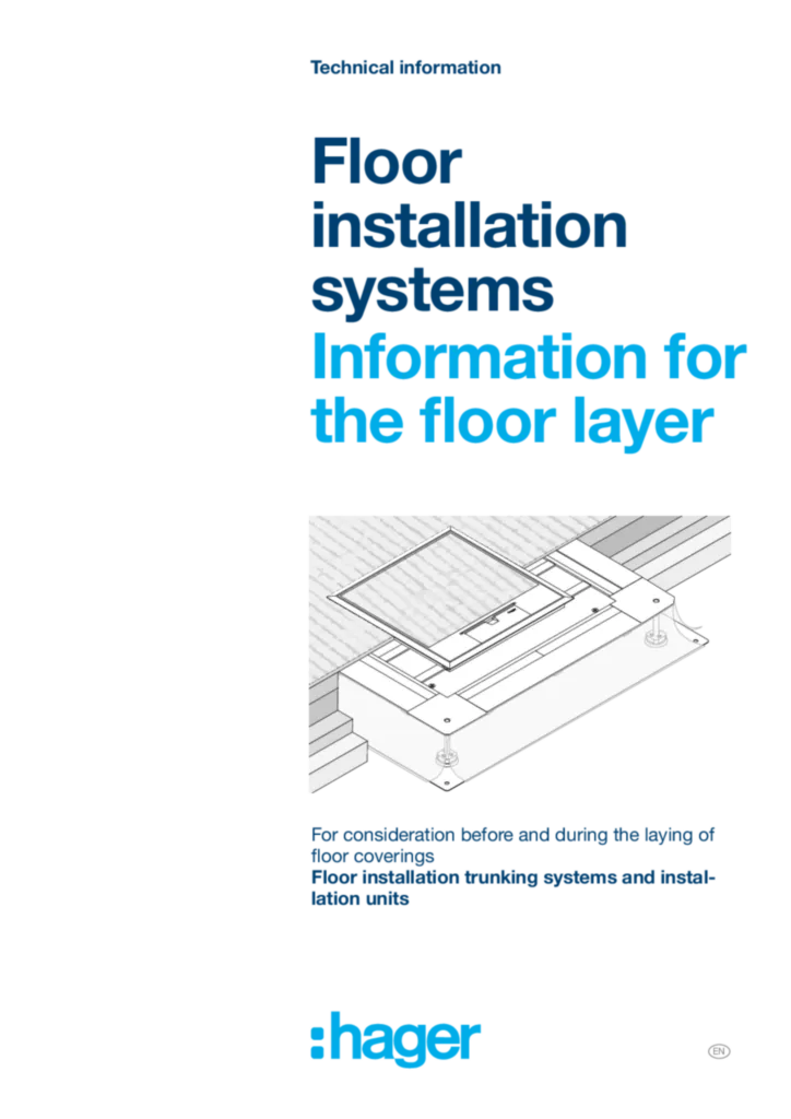 Afbeelding Floor installation systems, Information for the floor layer | Hager Belgium
