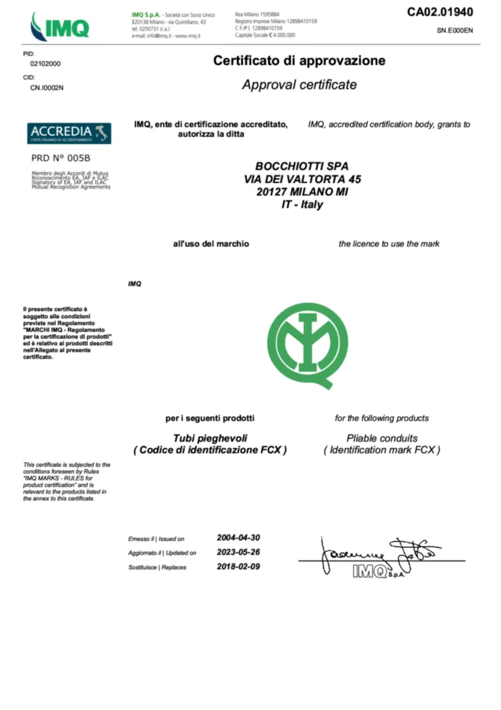 Immagine Certificato di prodotto International 2023-05-26 | Hager Italia