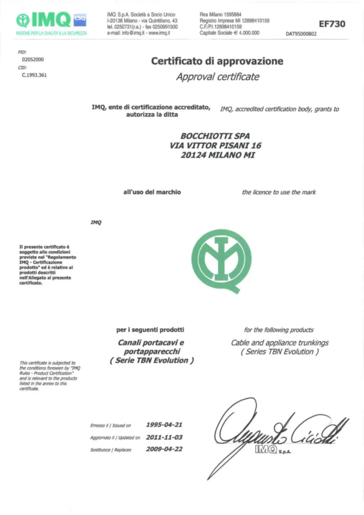 Immagine Certificato di prodotto International 2024-03-19 | Hager Italia