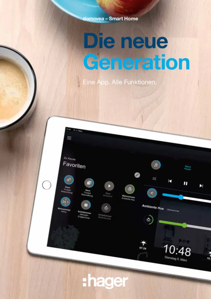 Bild domovea - Smart Home - Die neue Generation - Eine App - alle Funktionen | Hager Deutschland