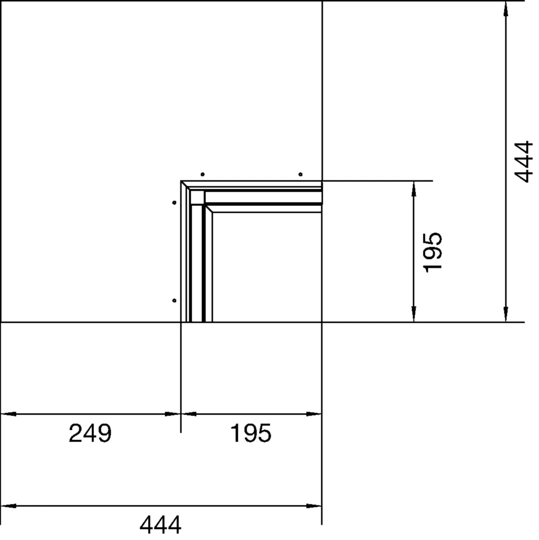 BKB300532 - Flachwinkel Oberteil Außeneck für Bodenkanal mit Bürstenleiste BKB 300x80