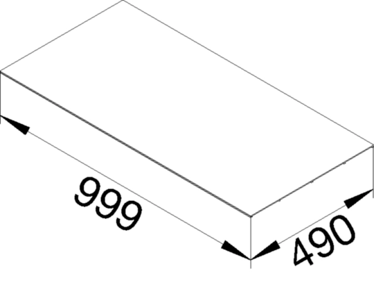 BKG5002BL - Deckel tehalit BKG Oberteil für Bodenkanal 500×2000×3mm