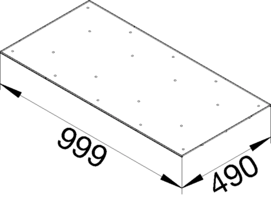 BKG5002W3 - Deckel tehalit BKG Oberteil Wanne für Bodenkanal 500×1000×3mm