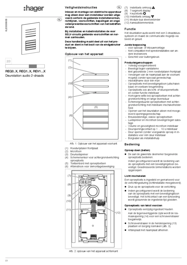 Afbeelding Installatiehandleiding nl-NL 2014-05-27 | Hager Nederland