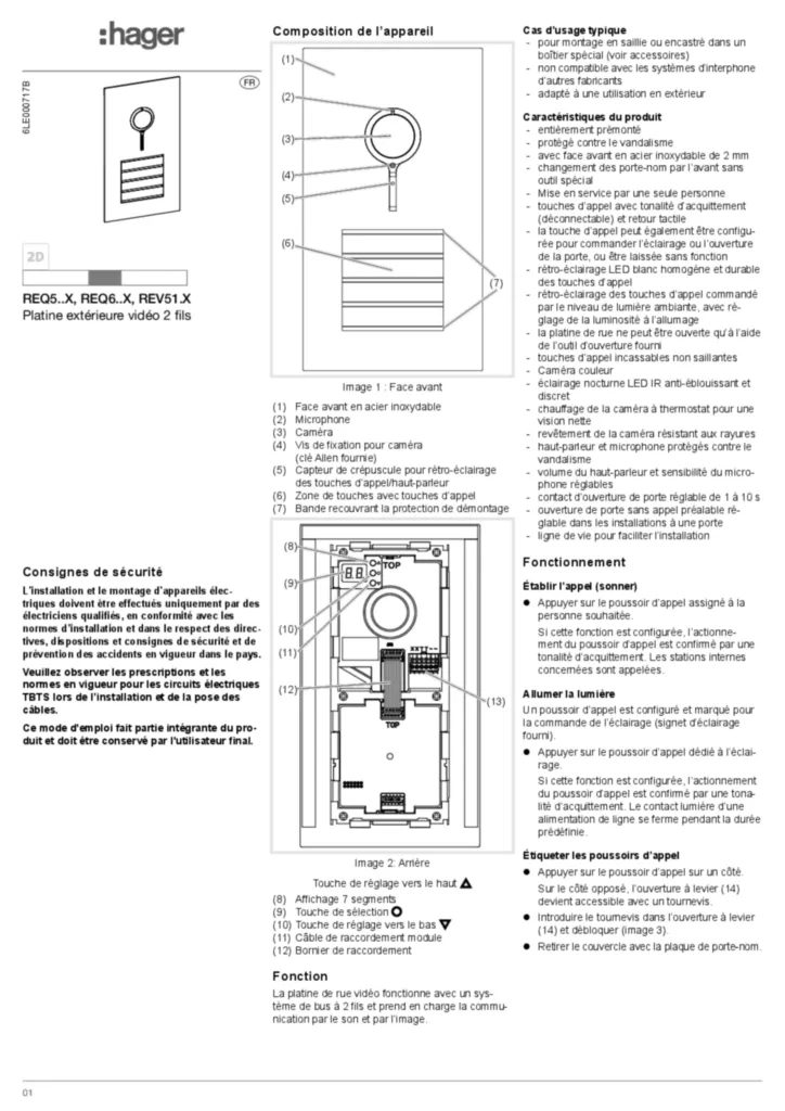 Bild Bedienungsanleitung fr-FR 2023-03-24 | Hager Schweiz