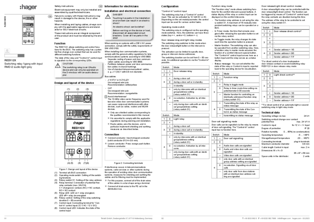 Image Guide d'installation  en-GB 2023-03-24 | Hager Suisse