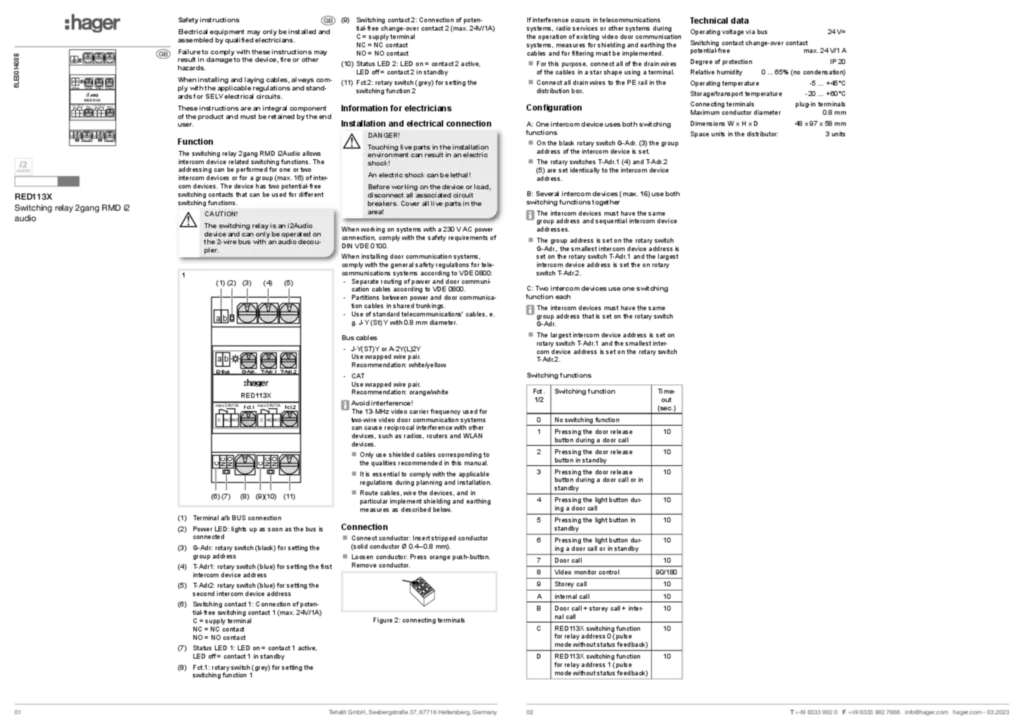 Image Guide d'installation  en-GB 2023-03-24 | Hager Suisse